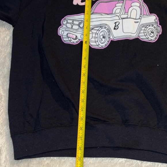 Black Barbie Sweatshirt with Pink and Purple Graphic - Picture 6 of 8